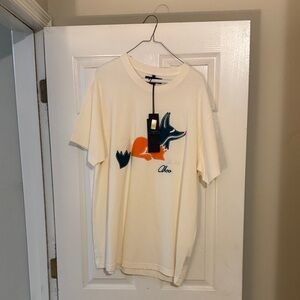Akoo Cream and Orange Graphic Tee